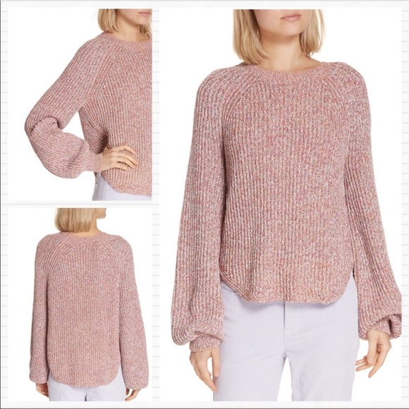 Frame Denim Sweaters - Marled Knit Crew Neck Sweater